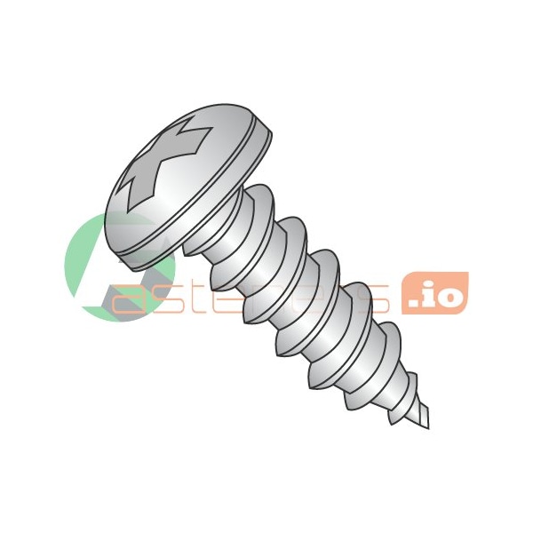 Newport Fasteners Self-Drilling Screw, #4 x 5/8 in, 18-8 Stainless Steel Pan Head Phillips Drive, 5000 PK 686237 - main